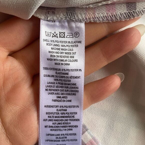 French Connection Plaid Pink Whisper Back Tie Mini Dress Size 0 - Picture 9 of 12